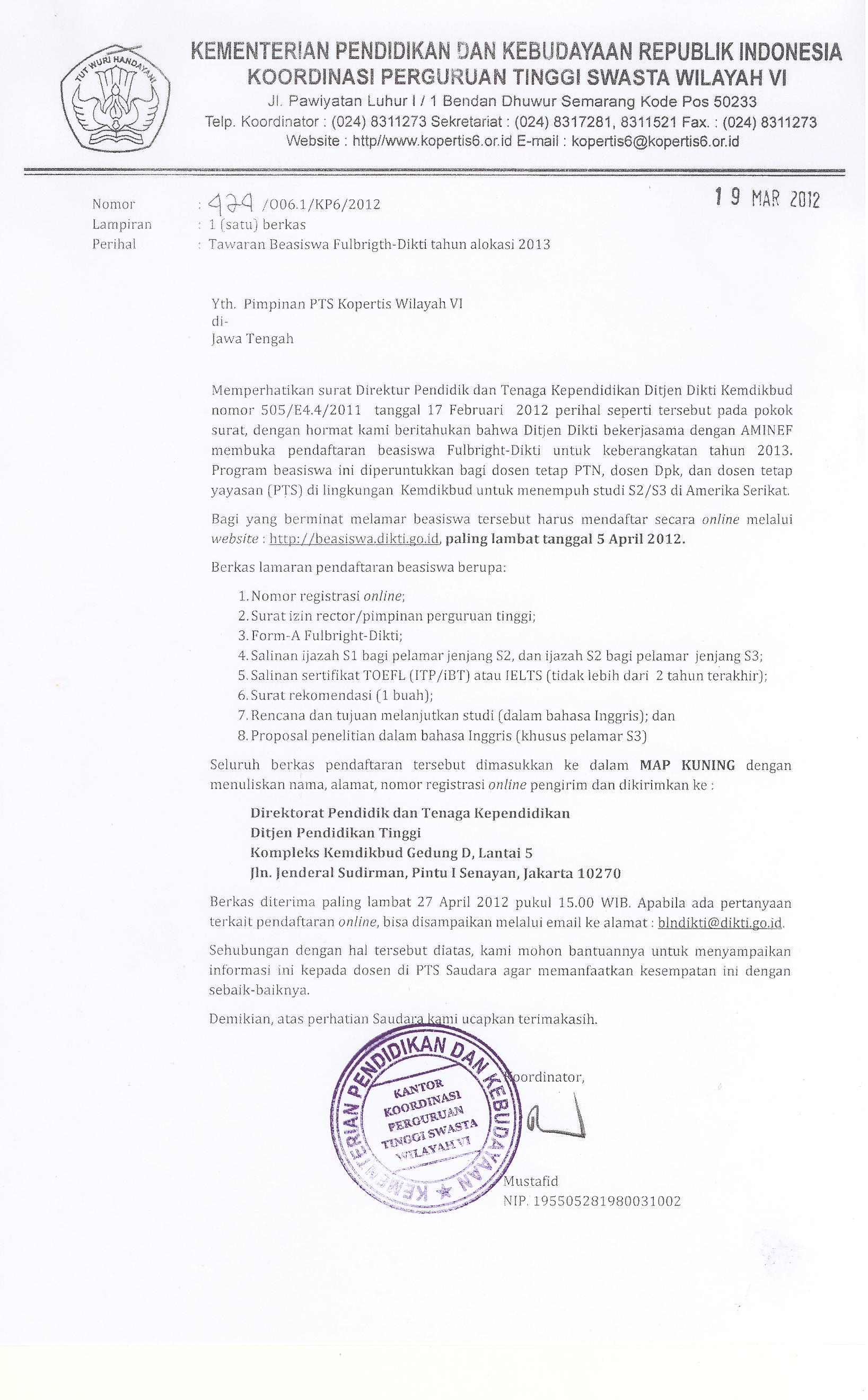 Surat Rekomendasi Untuk Melanjutkan S2 - SuratMenyurat.net